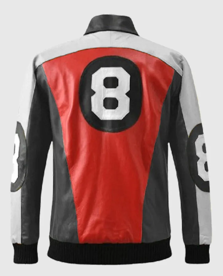 8 Ball Pool David Puddy Bomber Leather Jacket