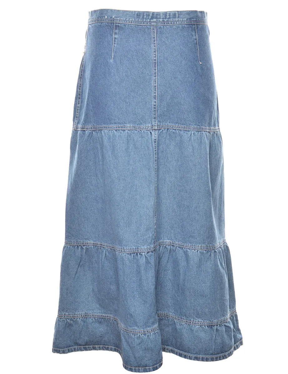 A-Line Denim Skirt - L