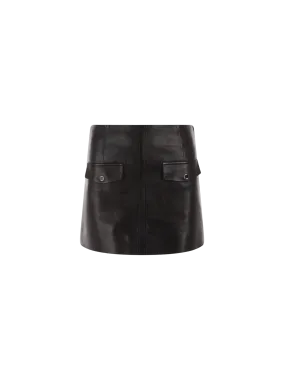 A-Line Leather Skirt