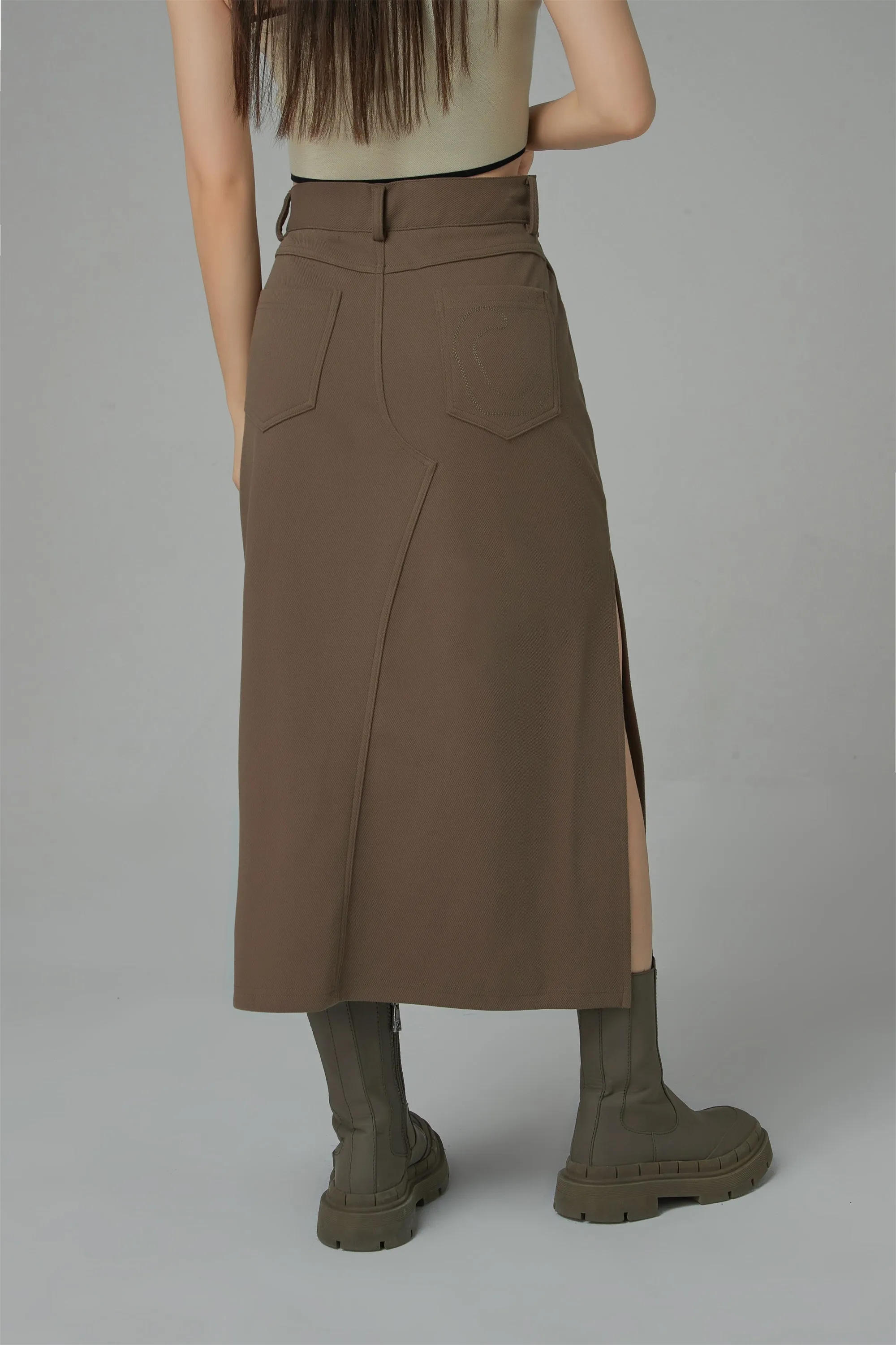 A New Thing Split A-Line Cargo Skirt