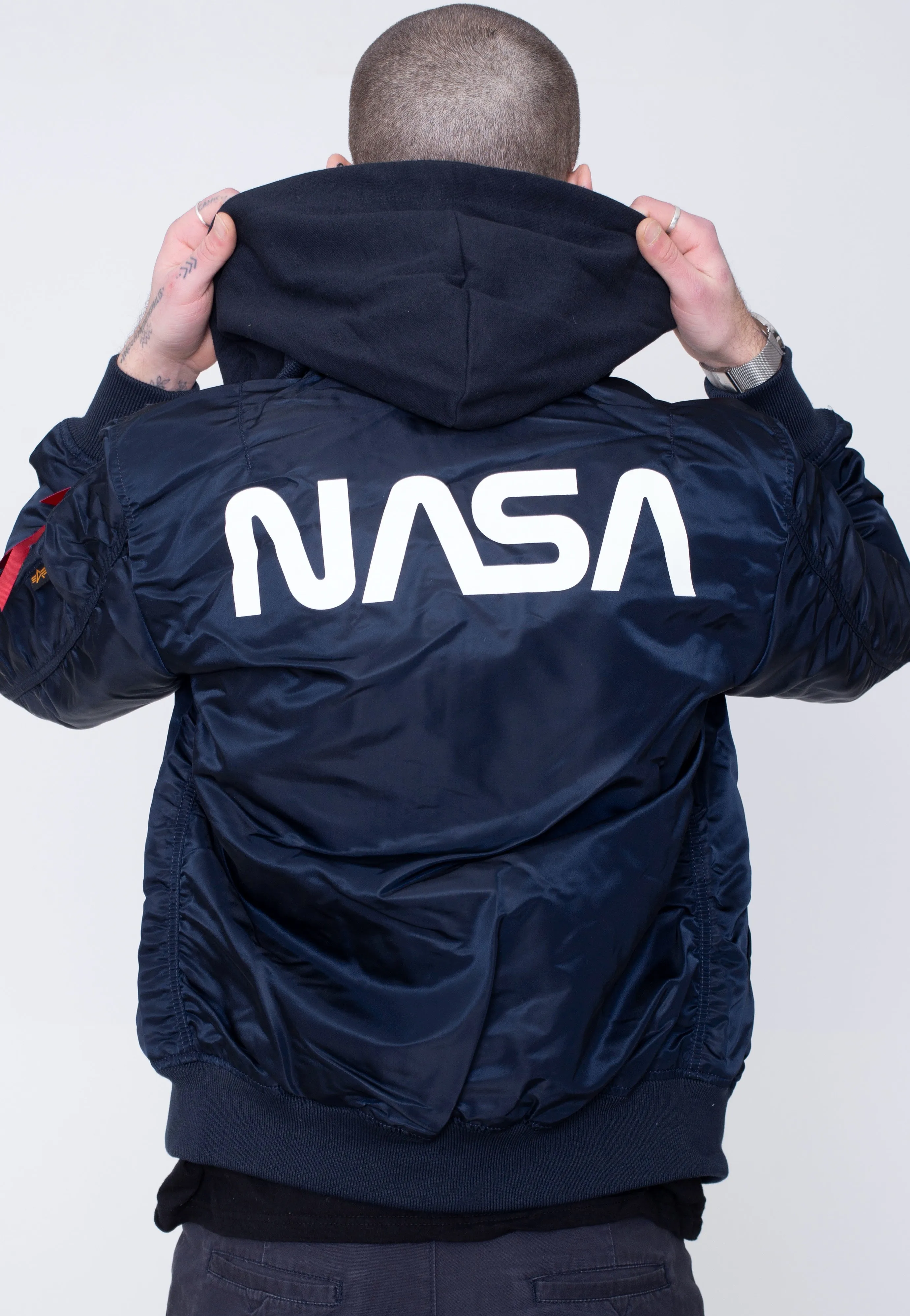 Alpha Industries - MA 1 LW HD NASA Glow Rev. Repl. Blue - Jacket