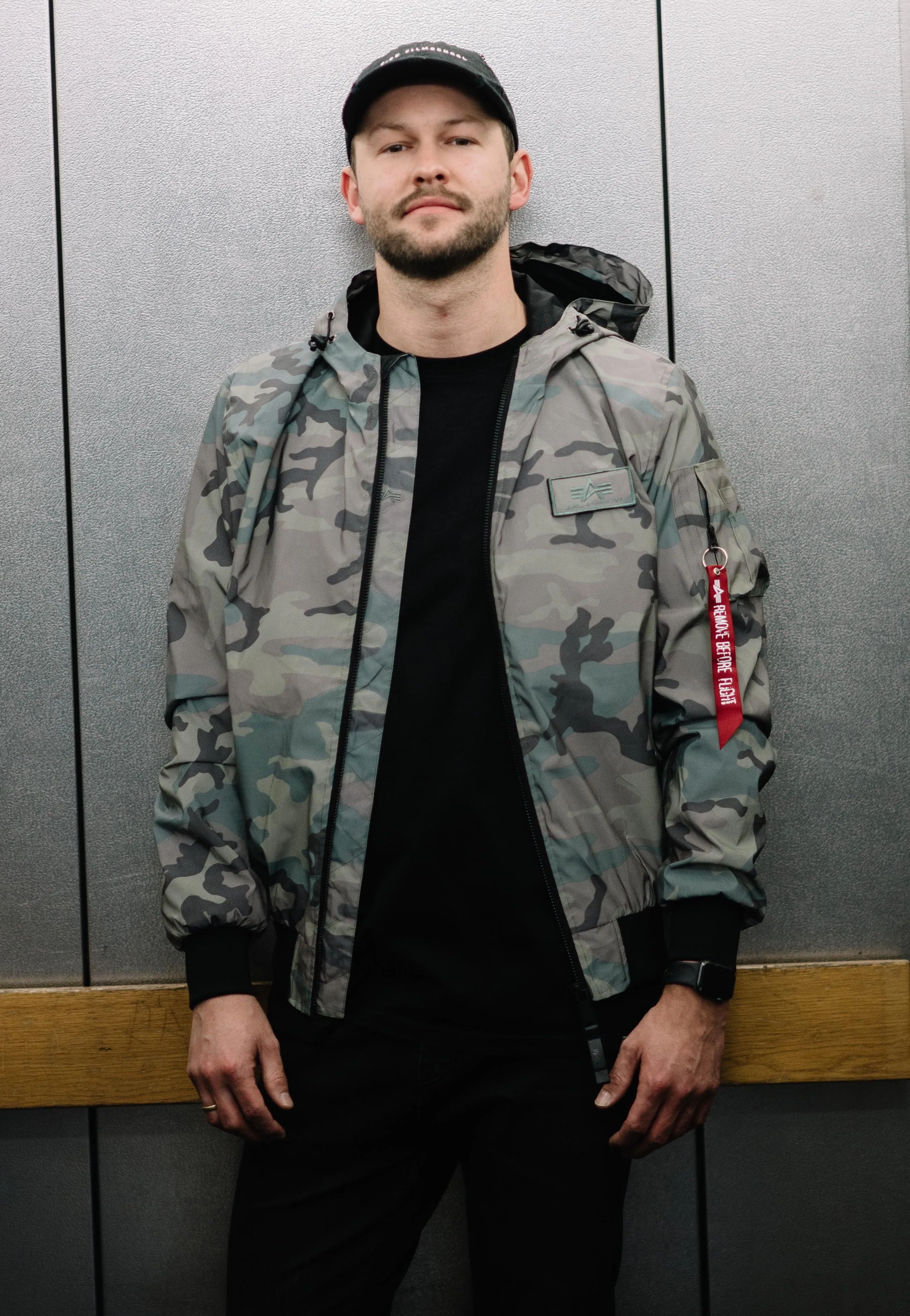 Alpha Industries - MA 1 LW Hooded Refl. Camo Woodland Camo - Jacket