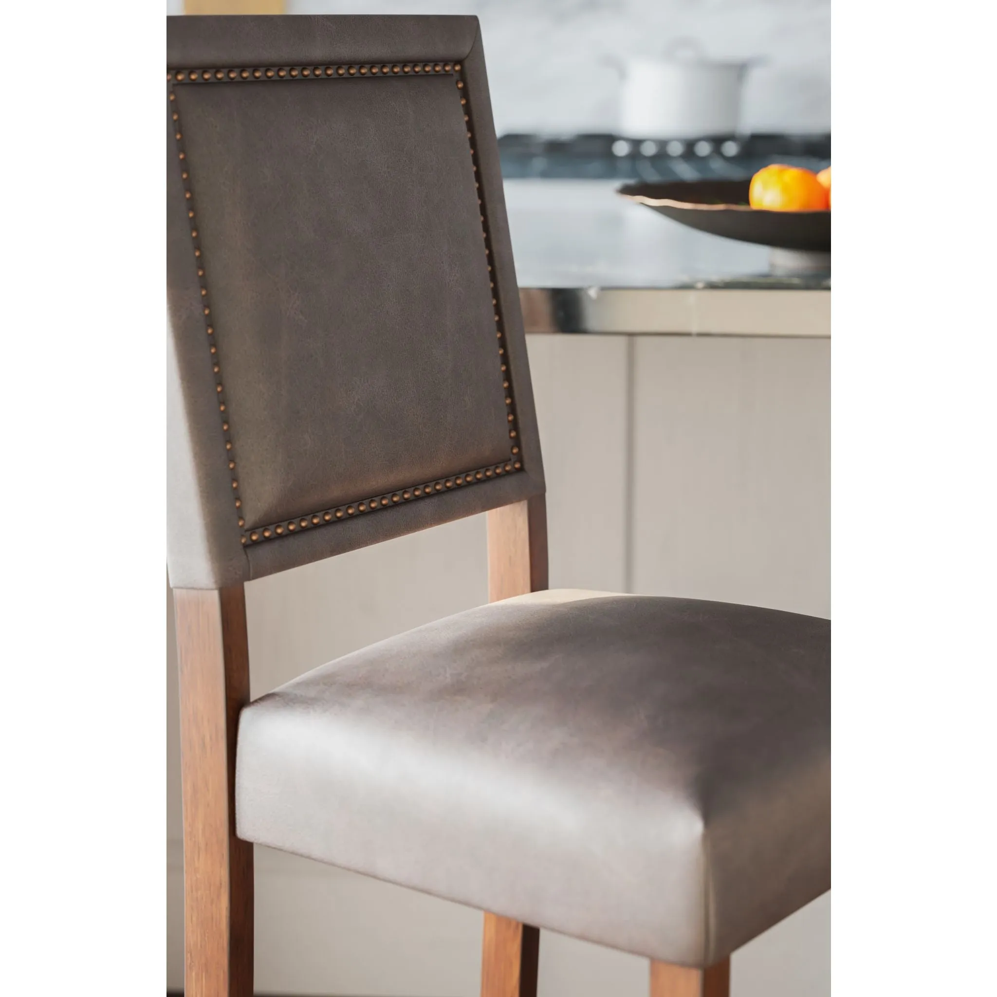 Benmara Bar Height Stool - Grayish Brown/Brown - (D466-130)