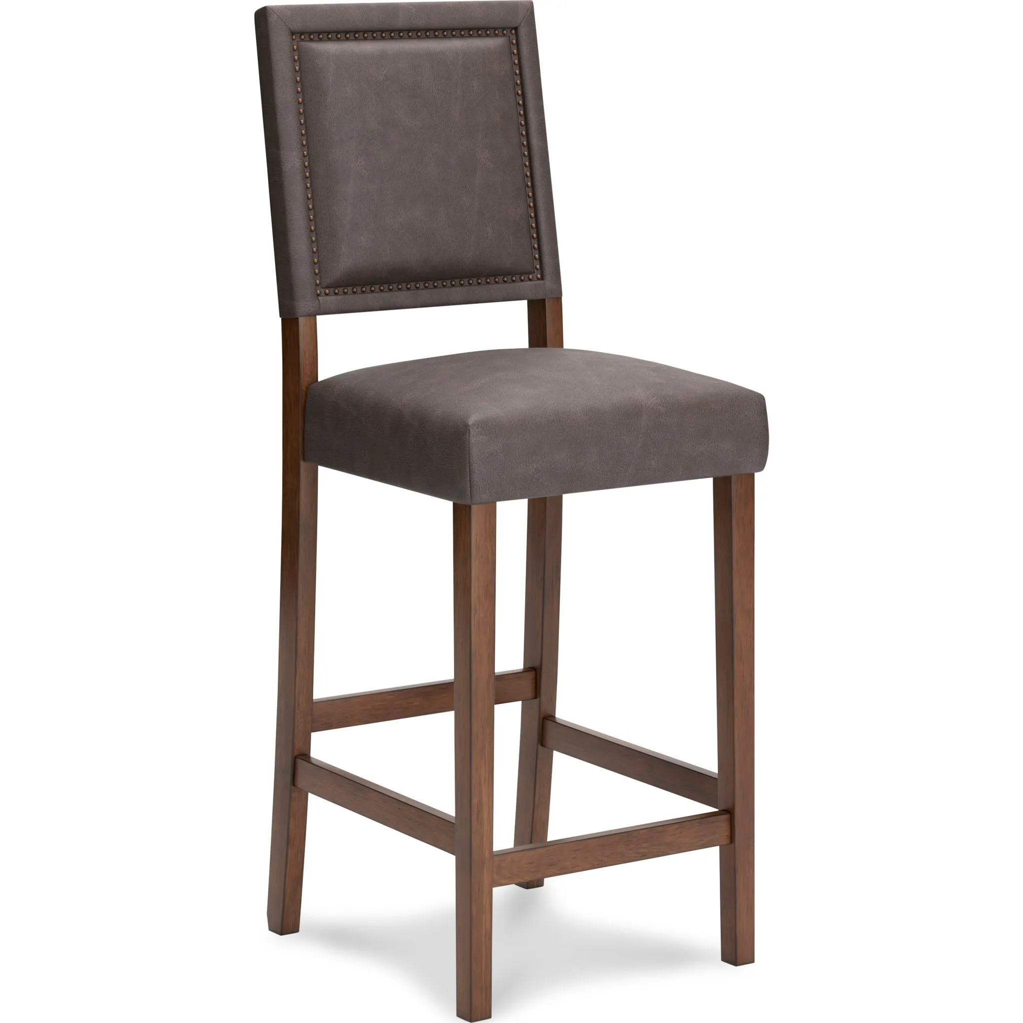 Benmara Bar Height Stool - Grayish Brown/Brown - (D466-130)