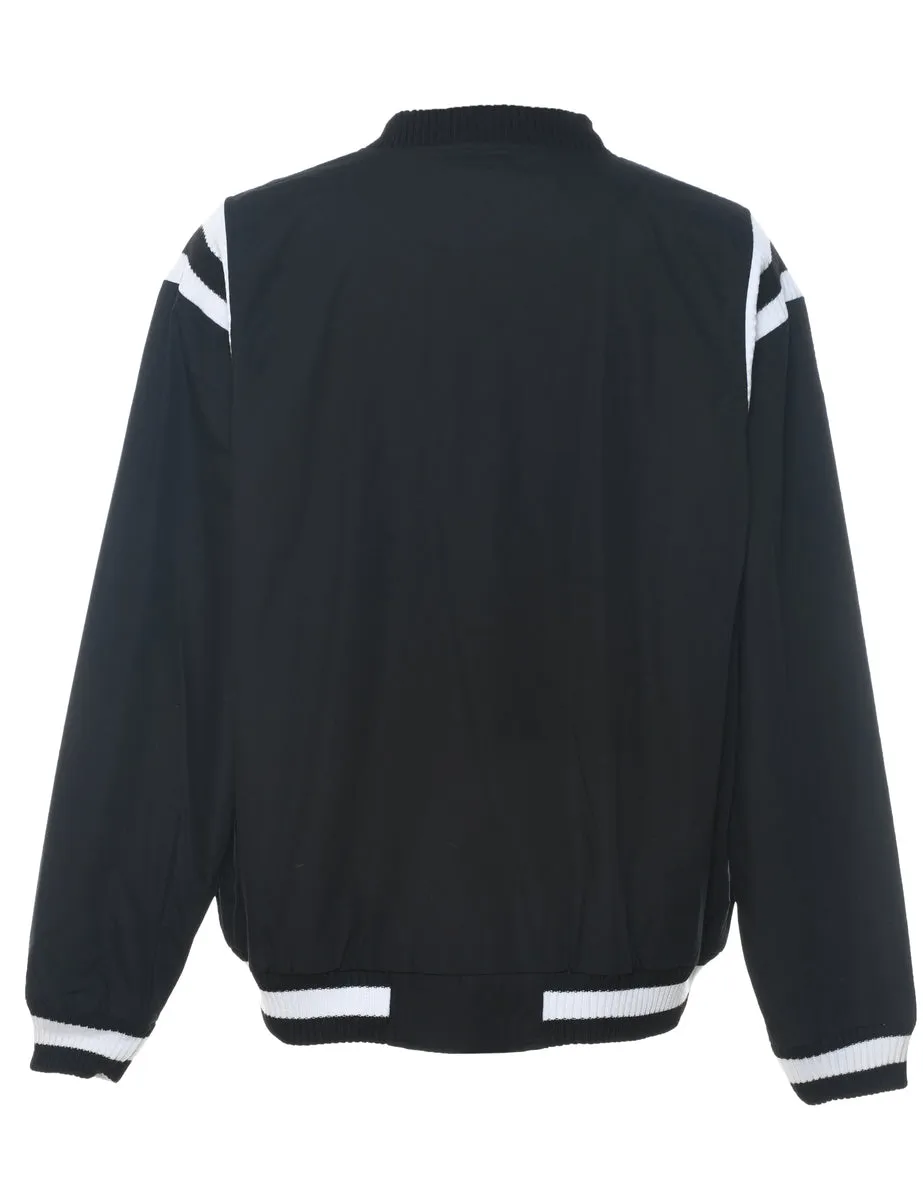 Black & White Contrast Bomber Jacket - XL