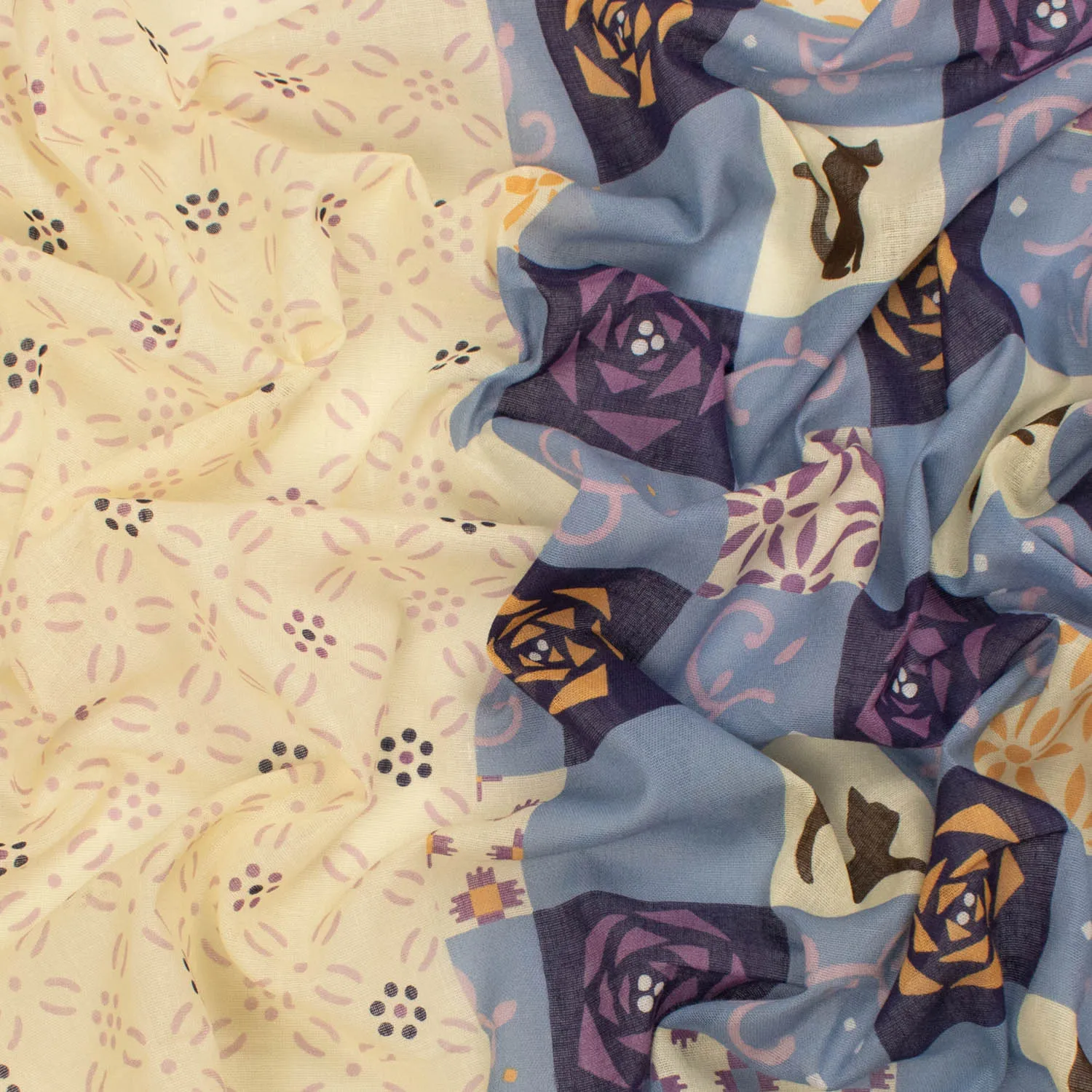 Border Printed Cotton Voile