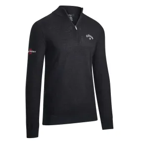 Callaway Blended Merino 1/4 Zip Mens Golf Sweater CGGF80M1 2024 - Black Ink