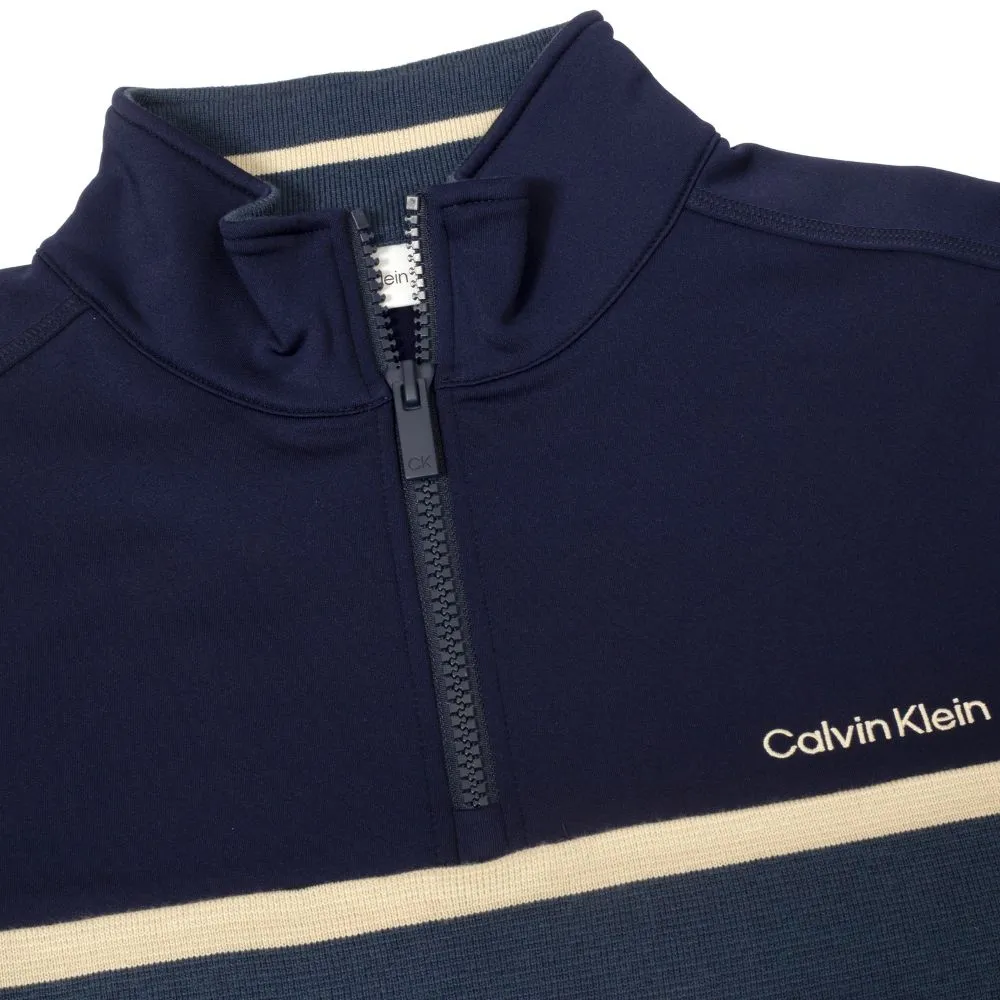 Calvin Klein Padera 1/4 Zip Hybrid Sweater 2024 CKMA24918 - Engine Blue