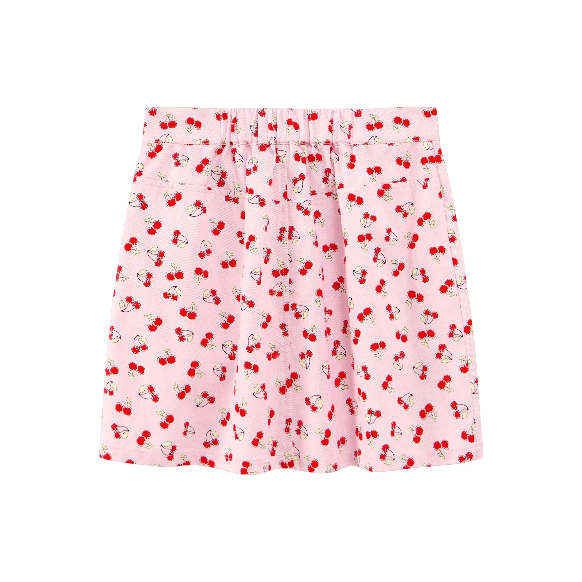 Cherry Print A-Line Mini Skirt