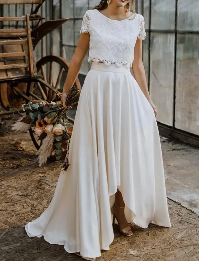 Chiffon High Low Wedding Skirt All Sizes/Colors