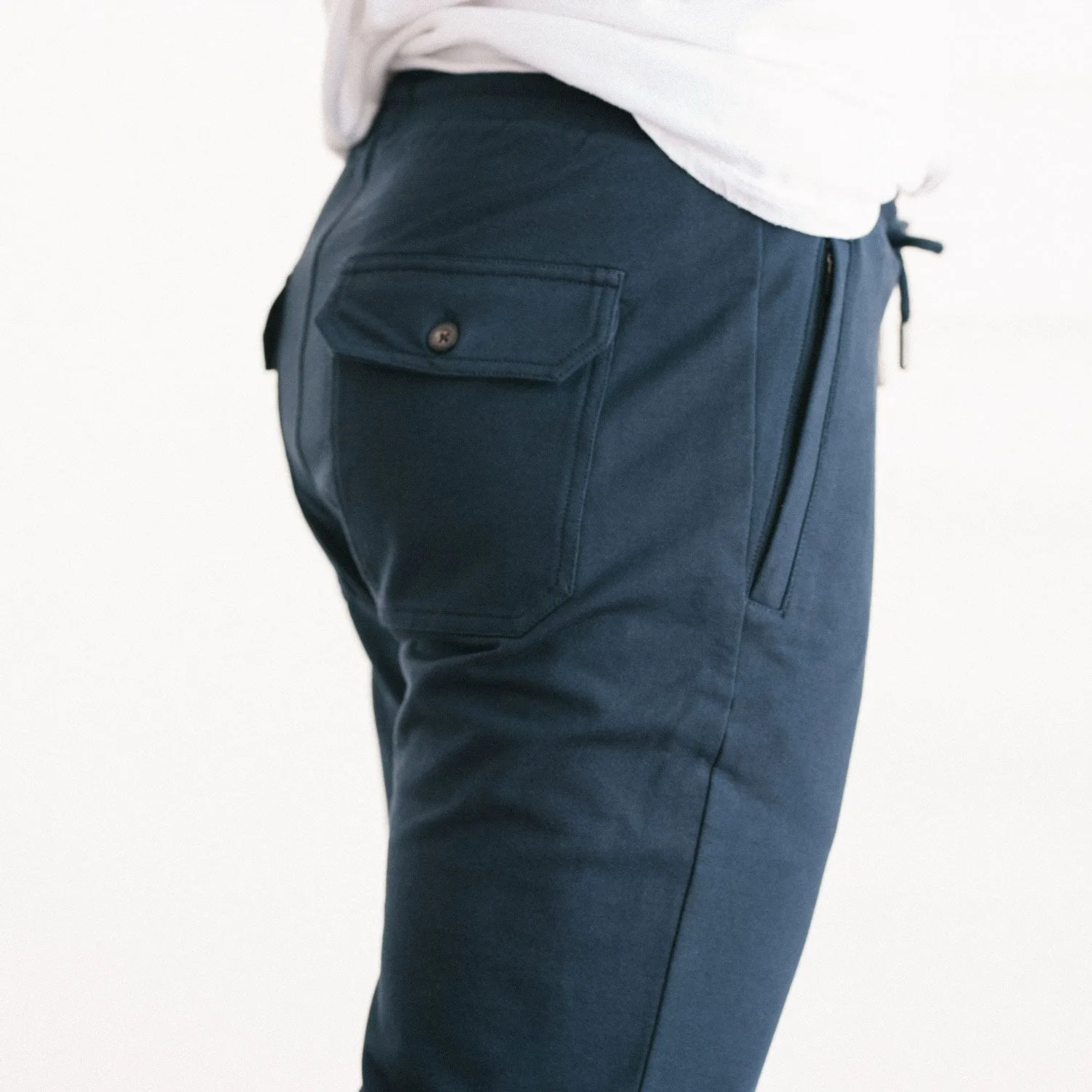 Constructor Joggers –  Dark Navy Cotton French Terry