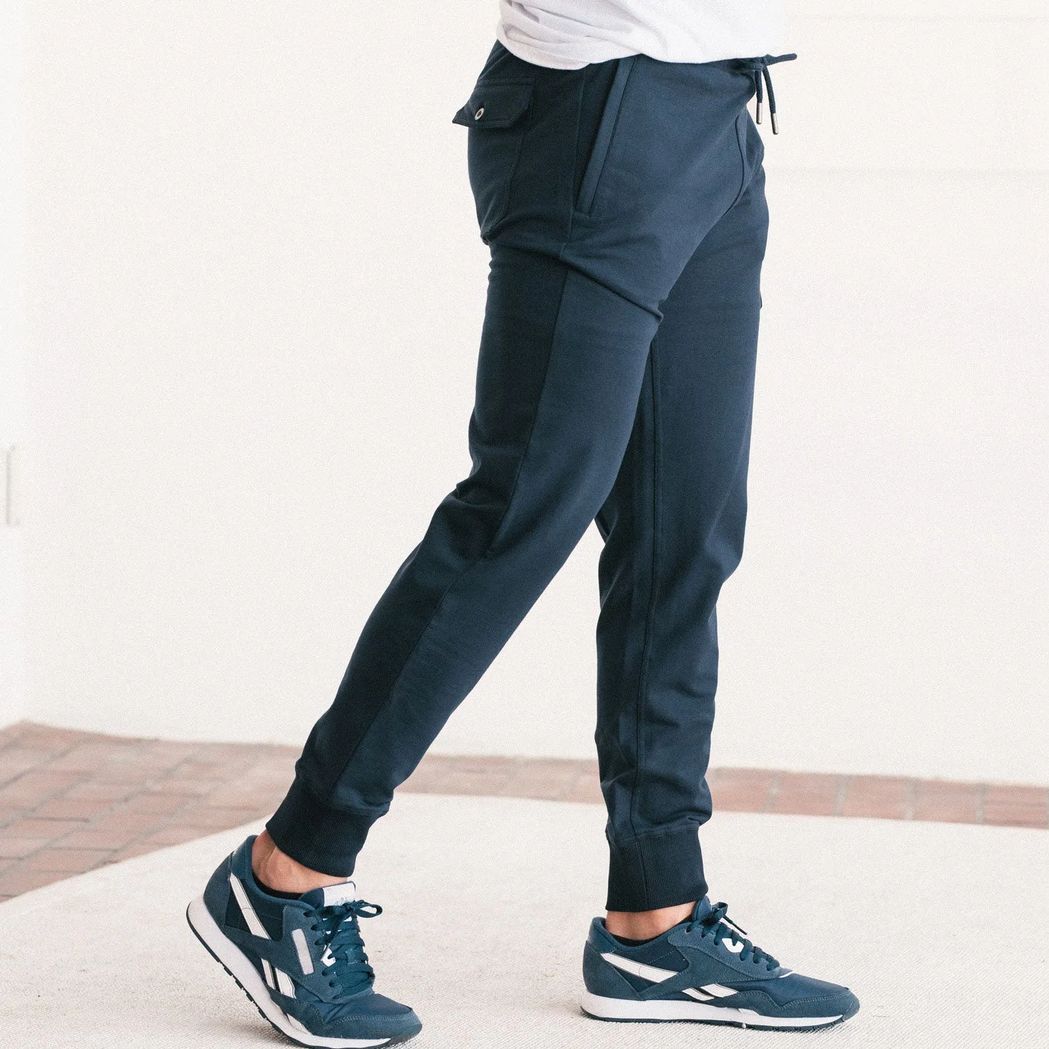 Constructor Joggers –  Dark Navy Cotton French Terry