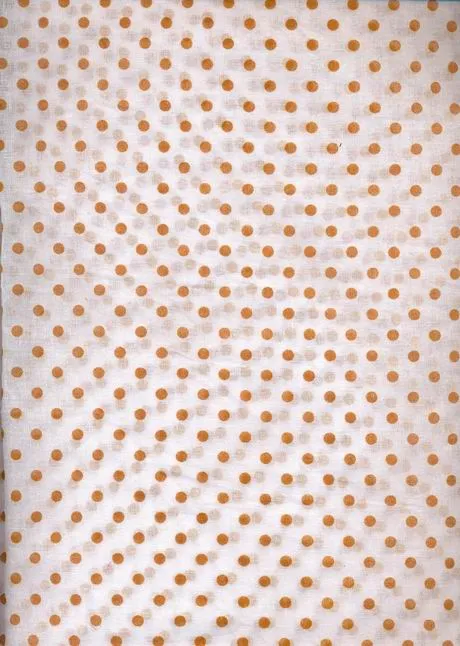 cotton organdy printed~6 new colours{dots} 44 inches