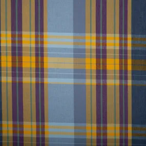 Cotton plaid - KENDRA - Yellow / Purple