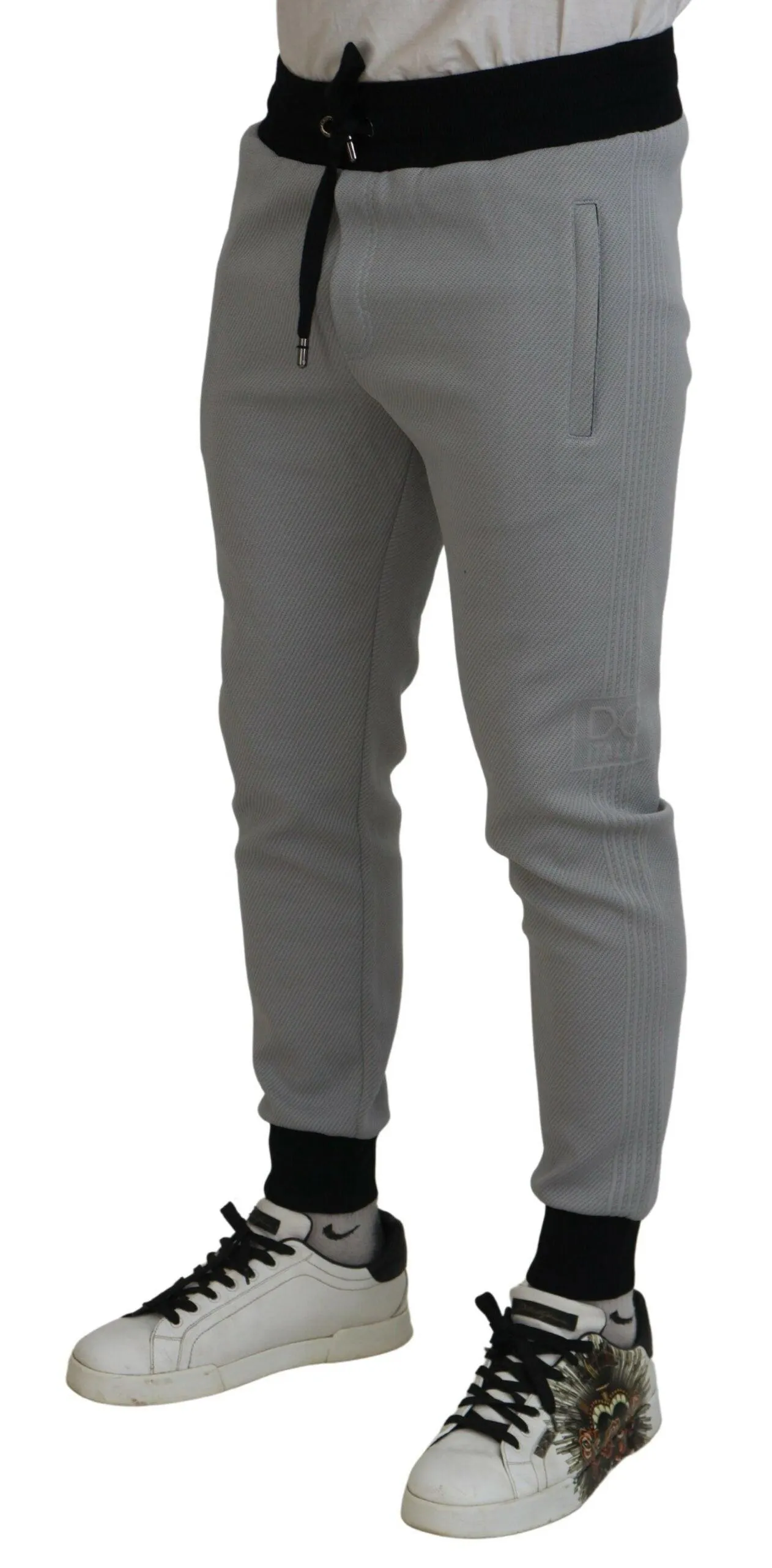 Dolce & Gabbana Gray Polyester Sweatpants Jogger Pants