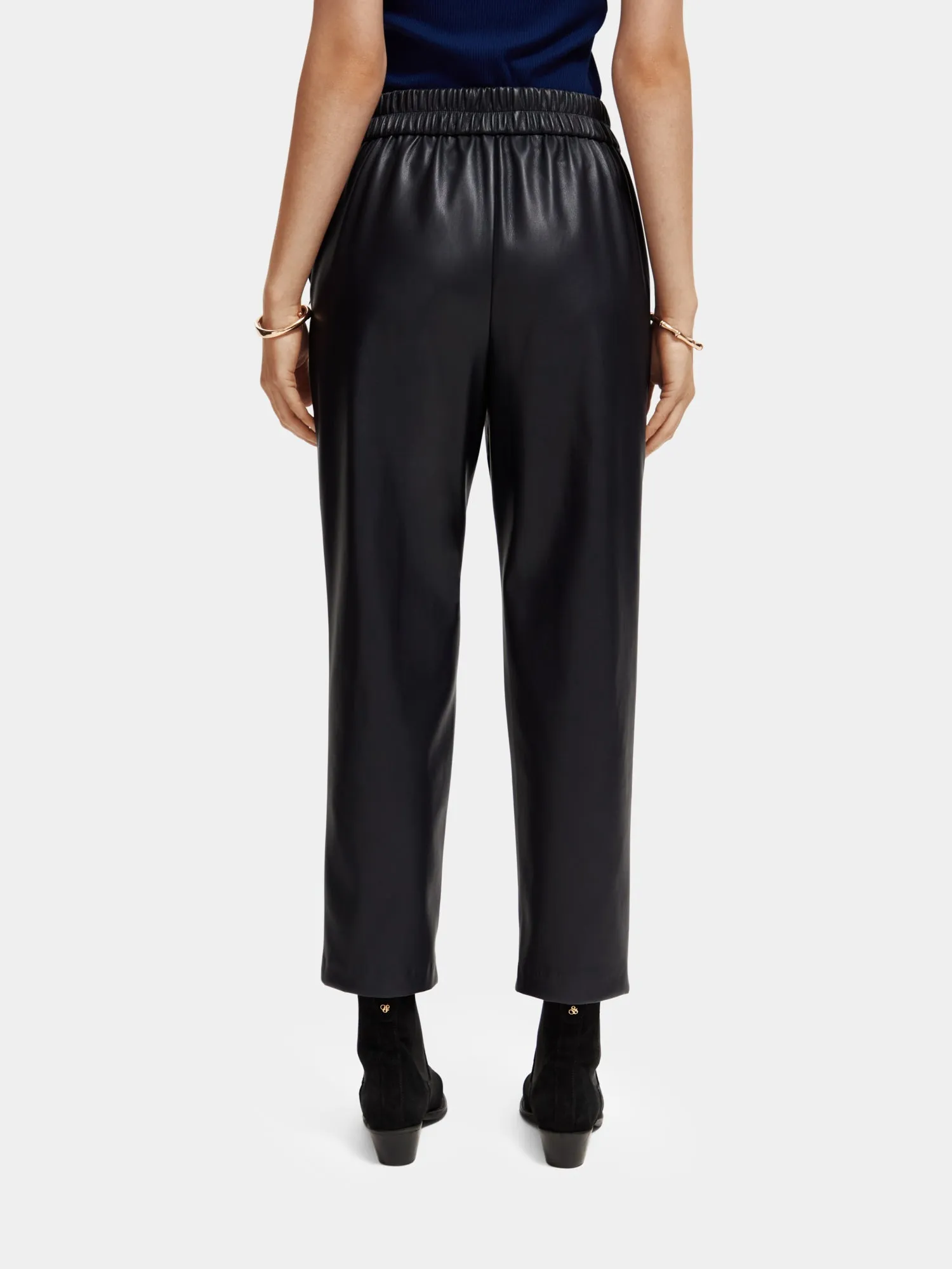 Estelle faux leather jogger pants