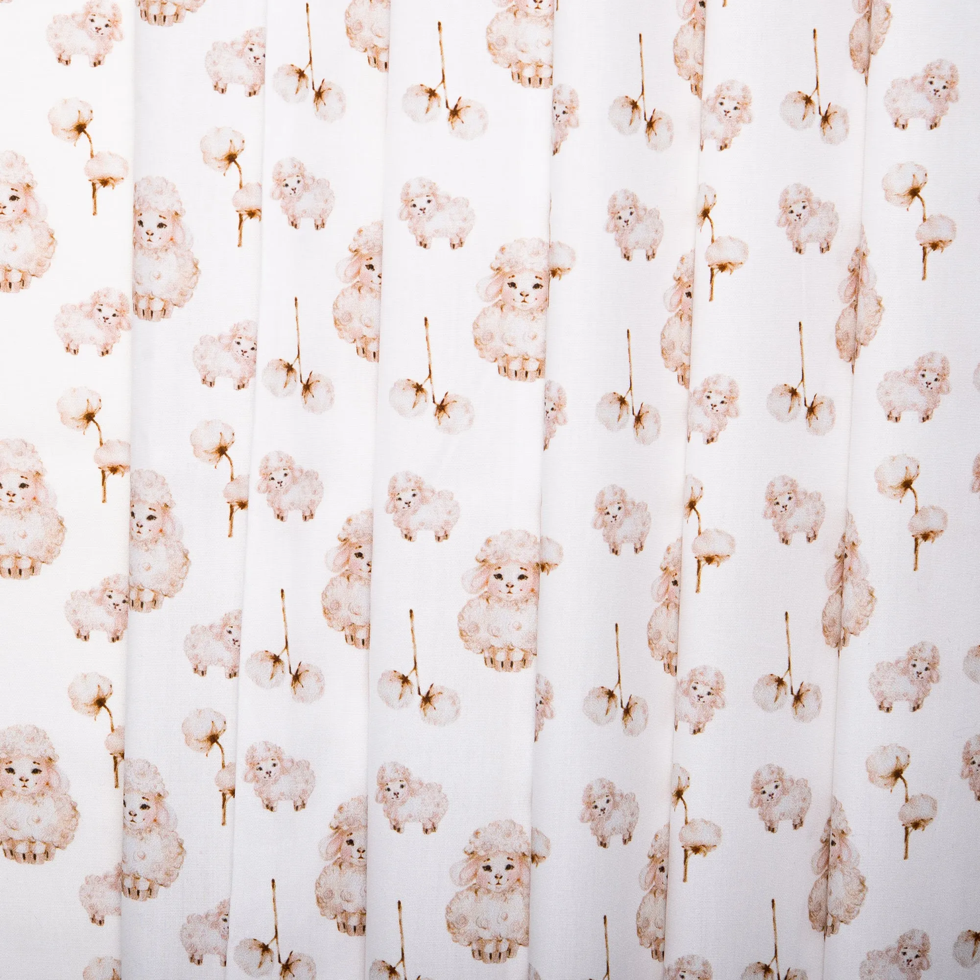 EUROPEAN Digital printed poplin - Sheep - White