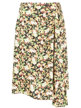 FLORAL-PRINT A-LINE SKIRT