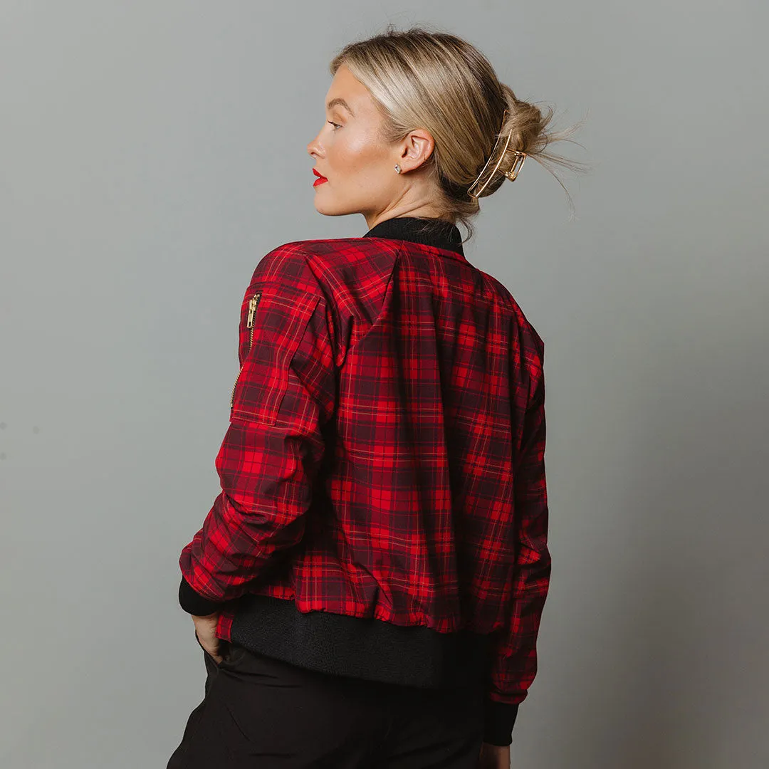 Frasier Plaid Bomber Jacket