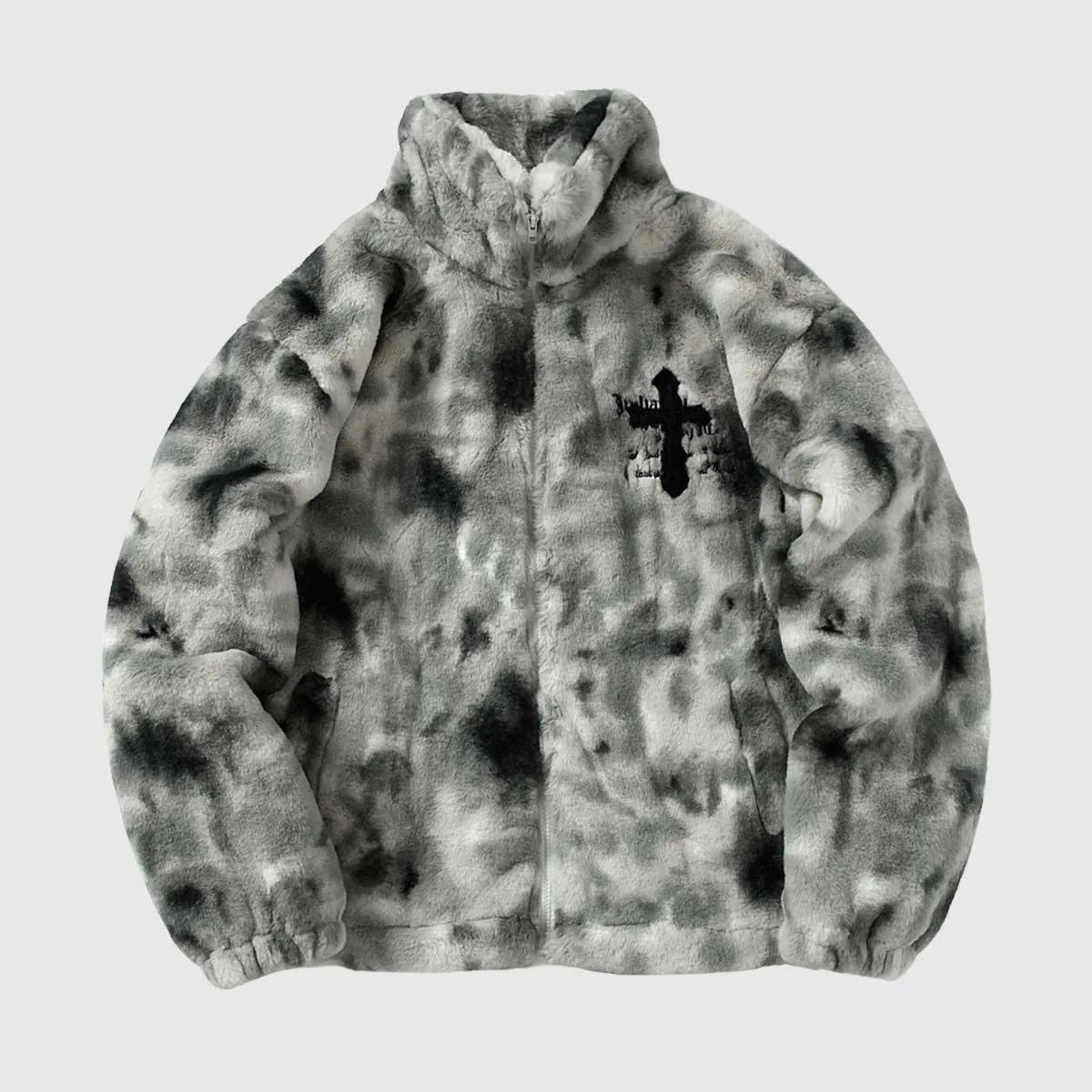 Fuzzy Tie-Dye Sherpa Coats