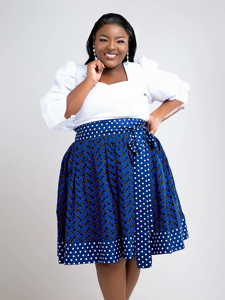 Ketchi two tone A line skirt