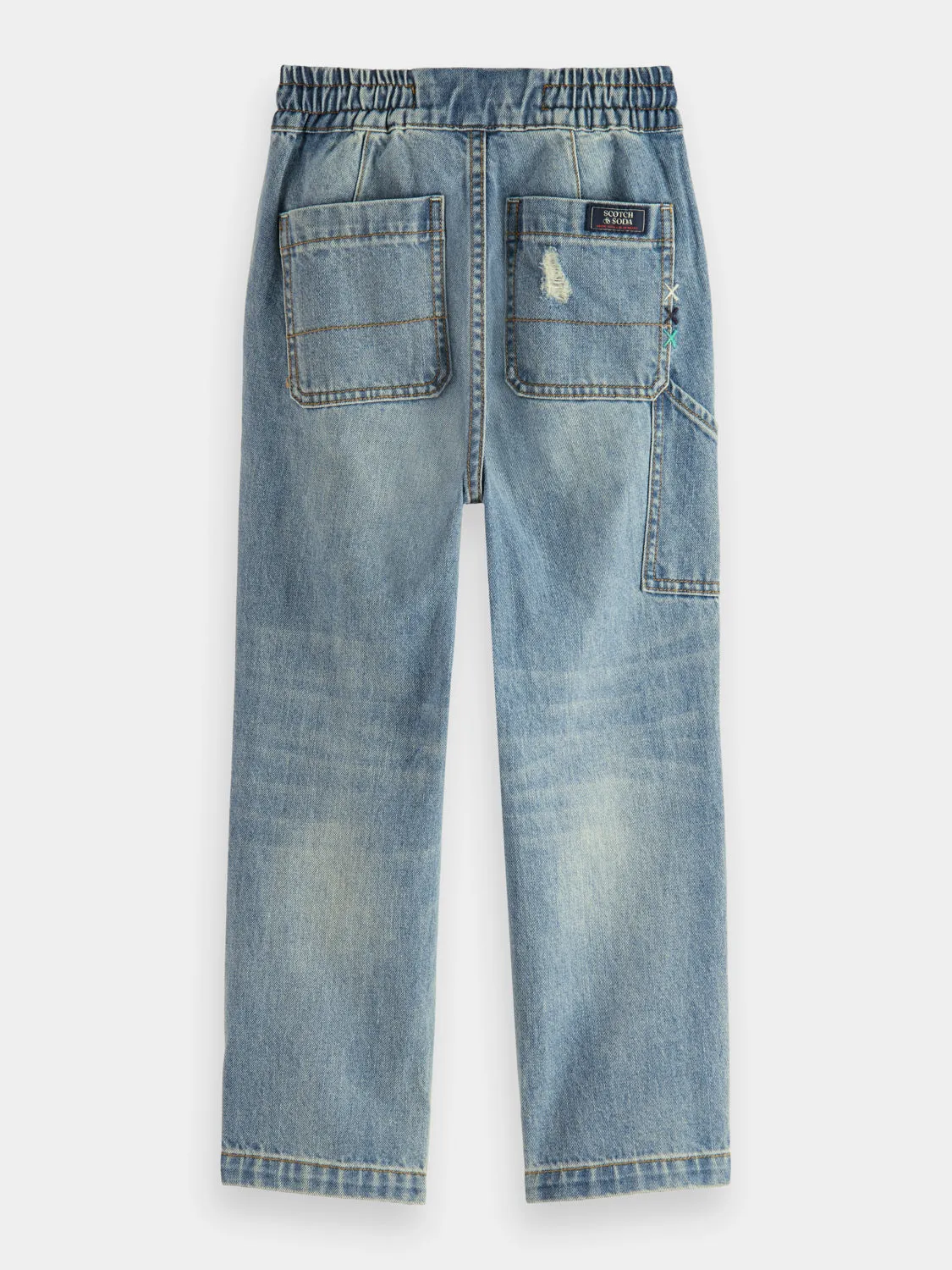 Kids - Relaxed-fit denim jogger pants