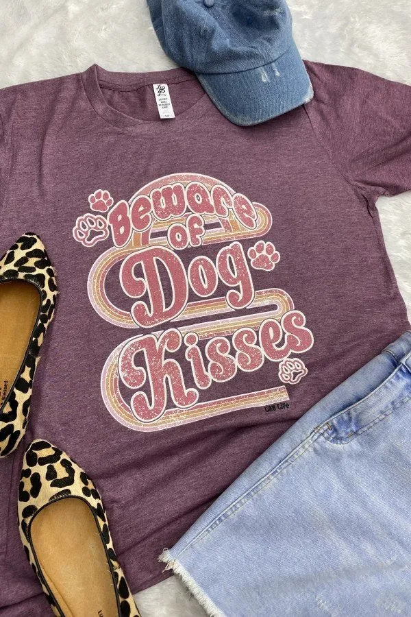 LBL BEWARE OF DOG KISSES - HEATHER MAROON