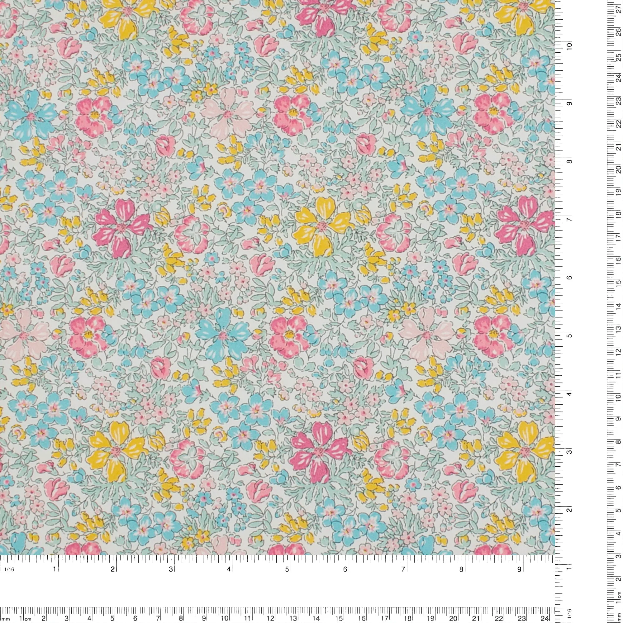 LIBERTY of PARIS Printed Cotton - Back Yard - Aqua