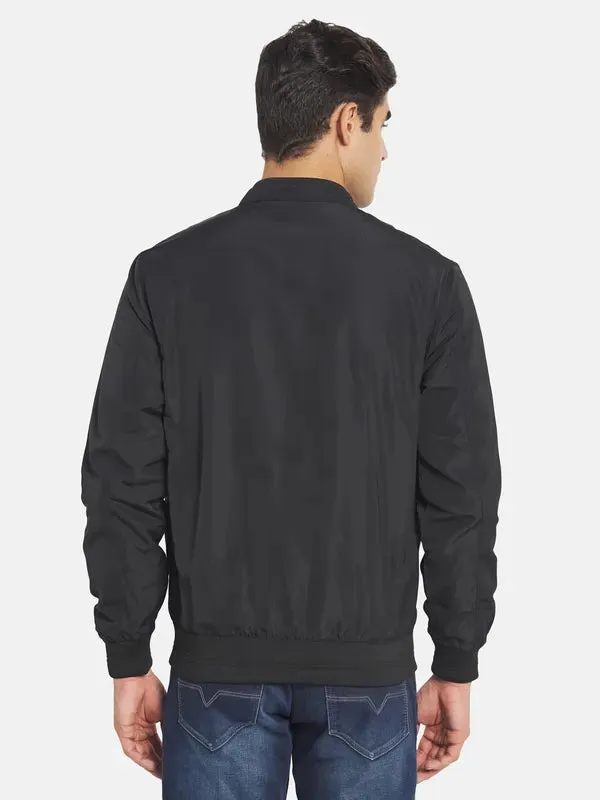 Mettle Men Black Bomber Jacket