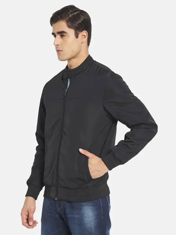 Mettle Men Black Bomber Jacket