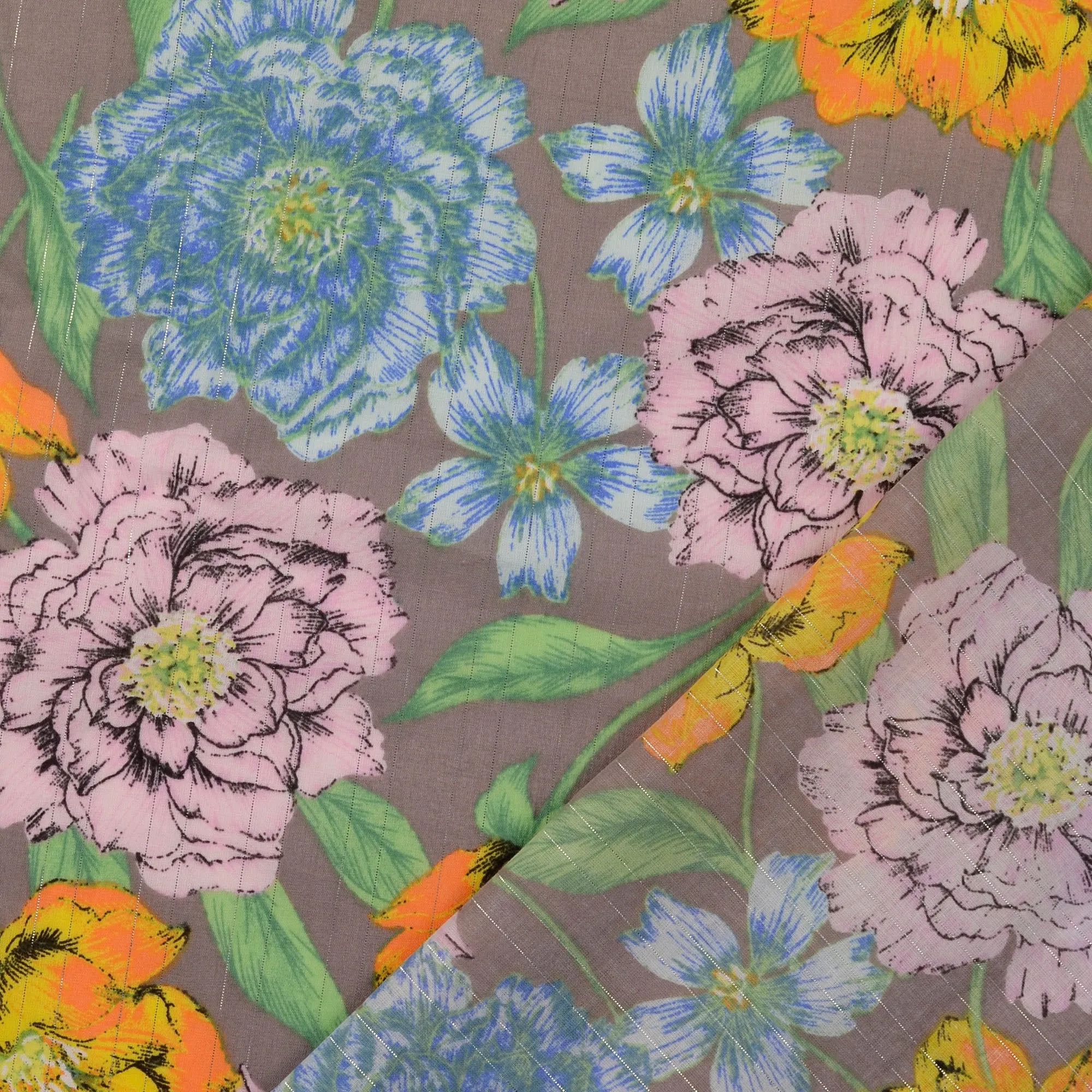 Milliblu’s - Blooms Metallic Cotton Fabric