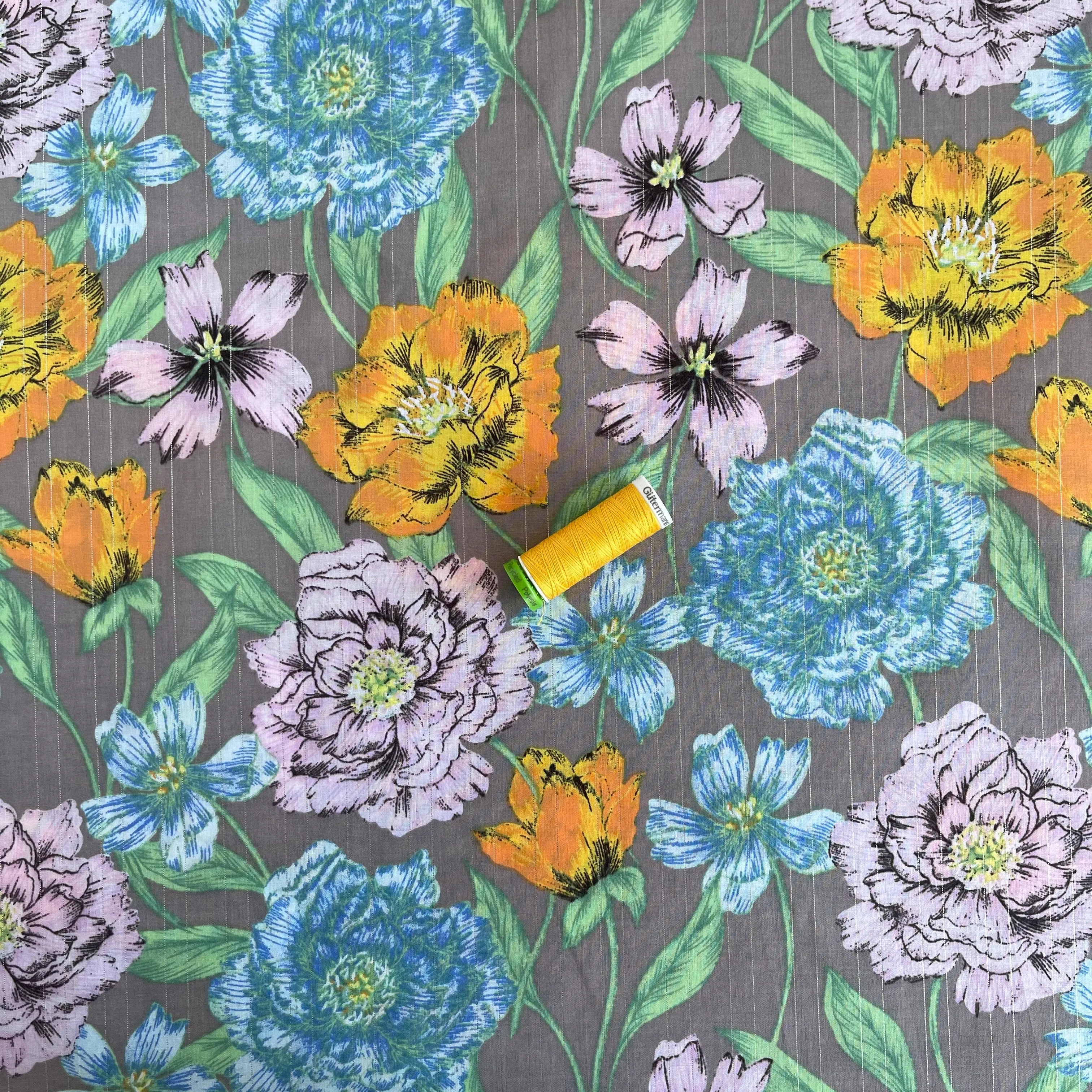 Milliblu’s - Blooms Metallic Cotton Fabric