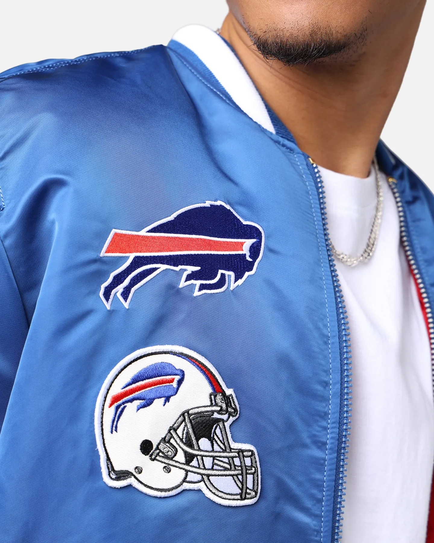 New Era X Alpha Series X NFL Buffalo Bills MA-1 Bomber Jacket Royal/Red