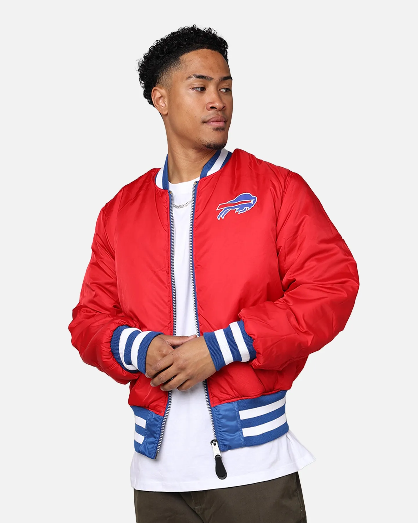 New Era X Alpha Series X NFL Buffalo Bills MA-1 Bomber Jacket Royal/Red