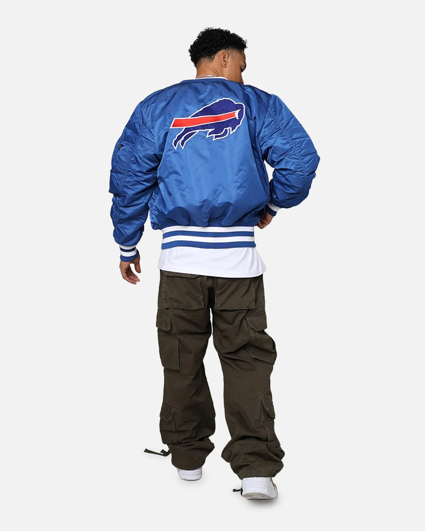 New Era X Alpha Series X NFL Buffalo Bills MA-1 Bomber Jacket Royal/Red