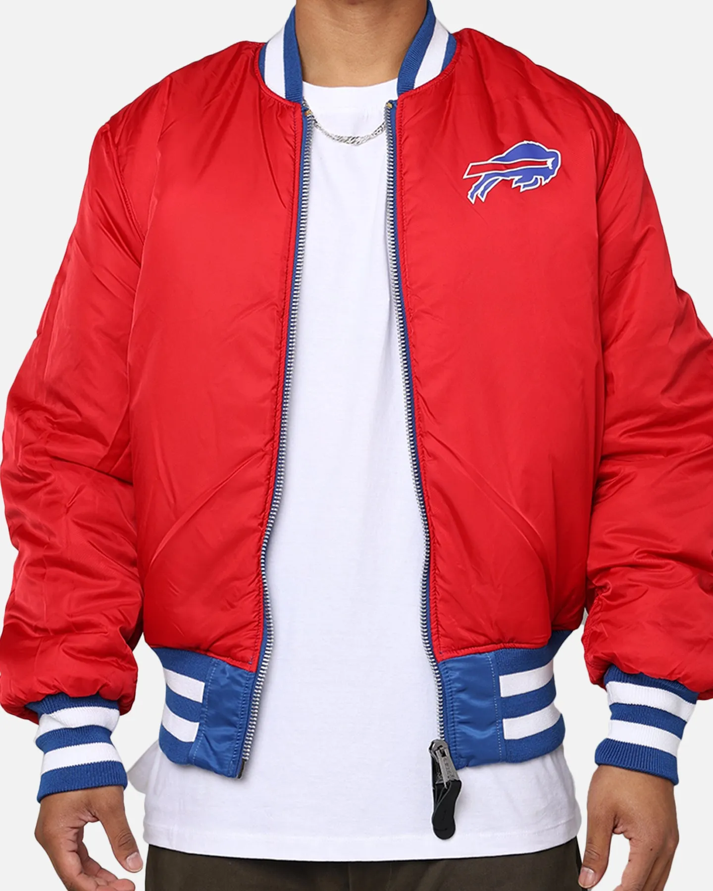 New Era X Alpha Series X NFL Buffalo Bills MA-1 Bomber Jacket Royal/Red