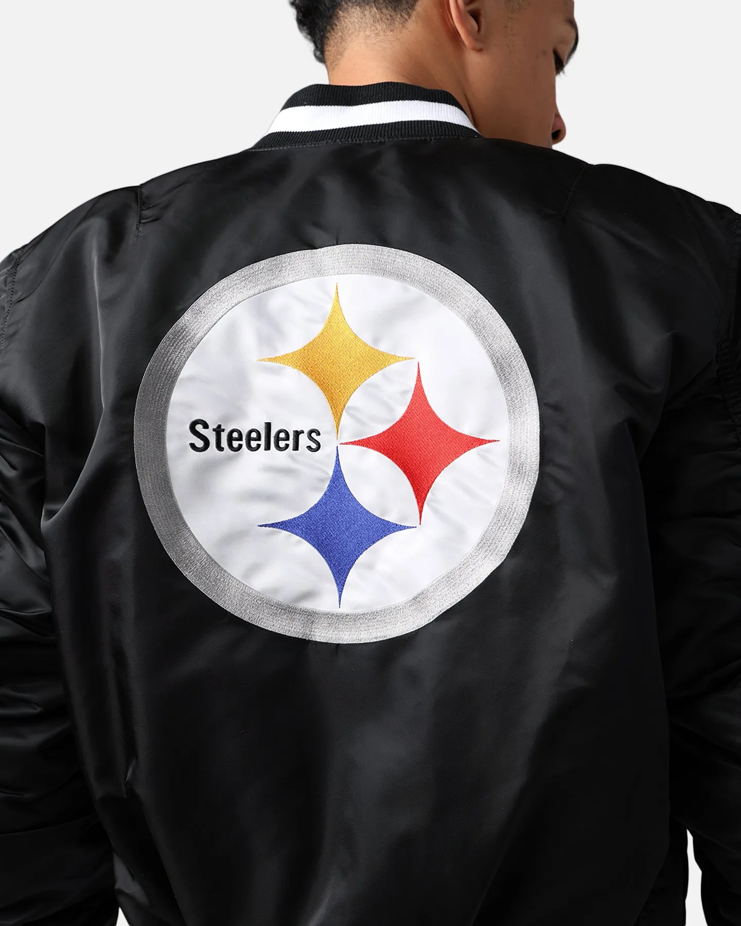 New Era X Alpha Series X NFL Pittsburgh Steelers MA-1 Bomber Jacket Black