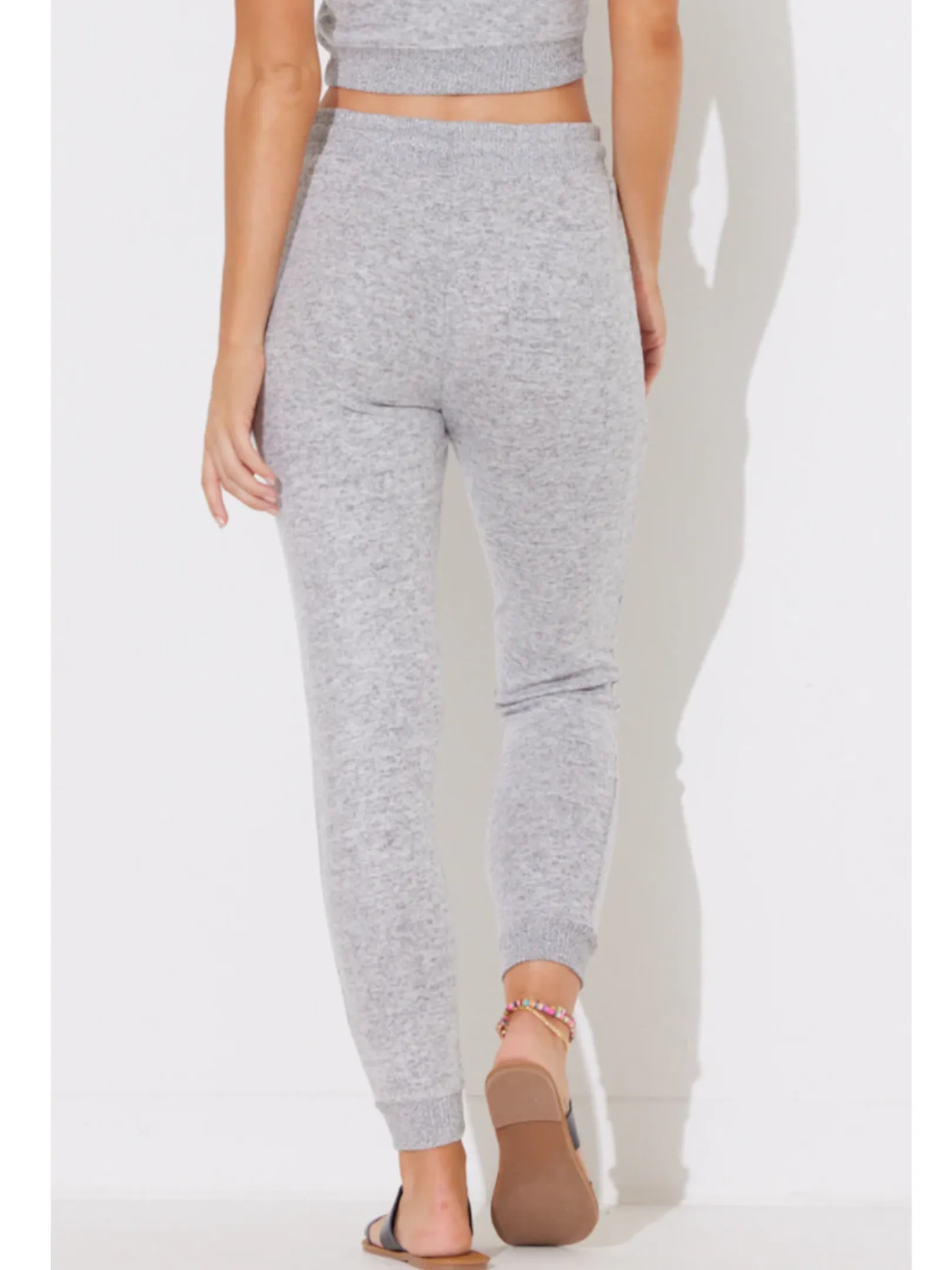 Ocean Drive Heather Grey Hacci Jogger