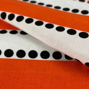 Orange Dotted Stripe Quilting Cotton | 7729 #U1