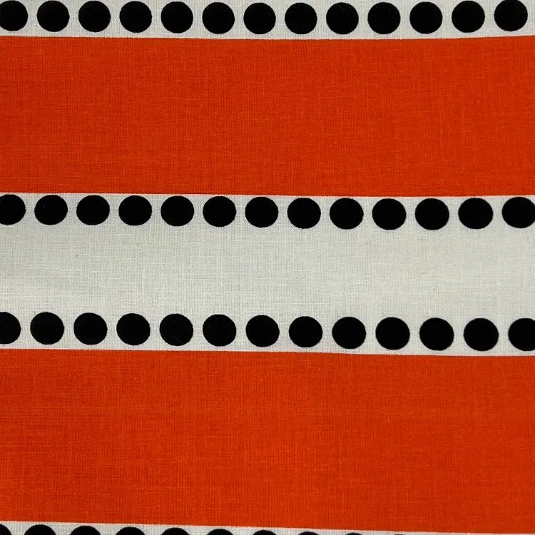 Orange Dotted Stripe Quilting Cotton | 7729 #U1