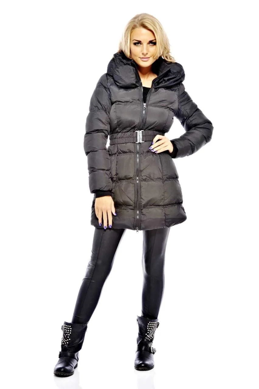 Padded Bomber Belted Coat