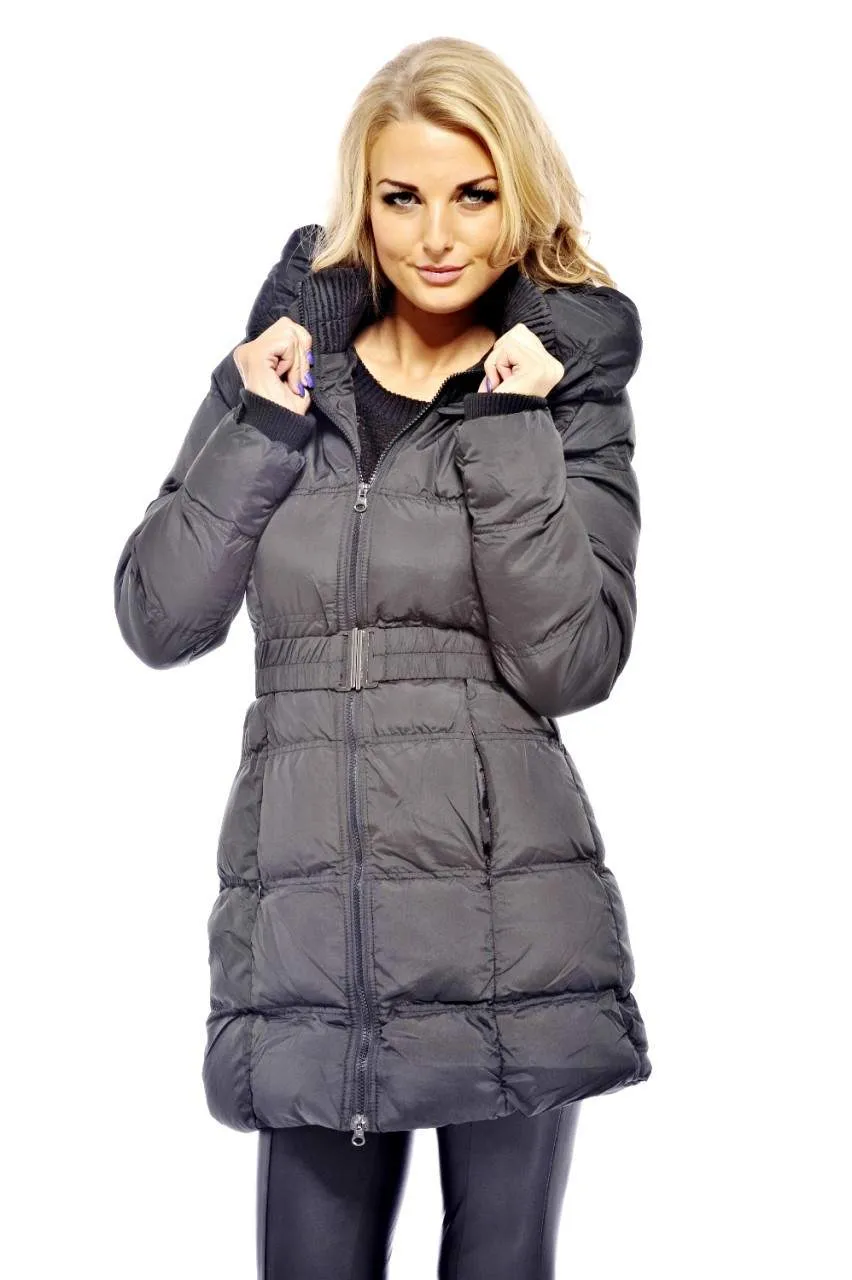 Padded Bomber Belted Coat