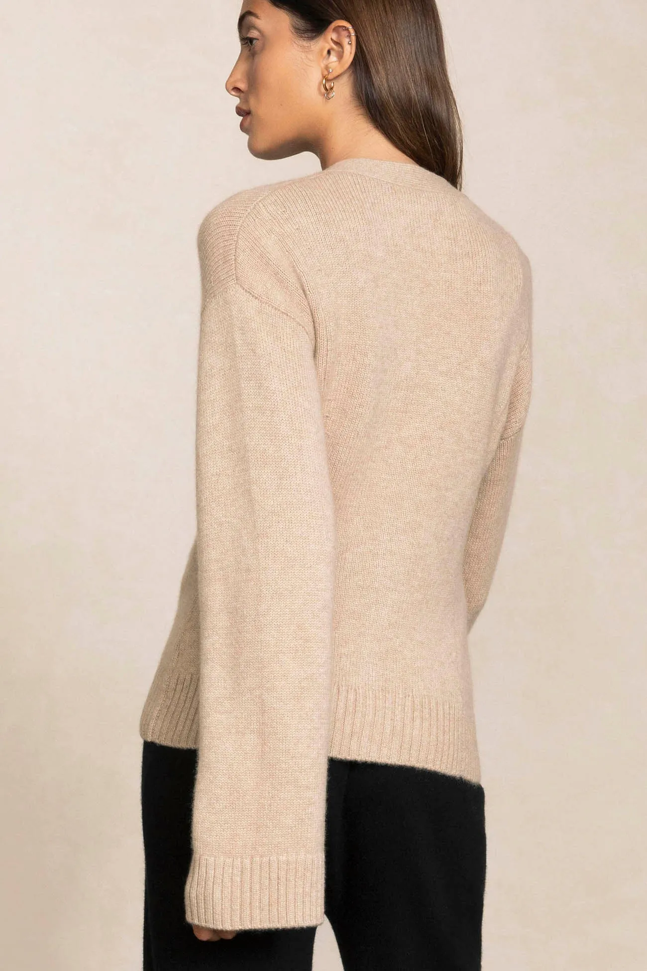 PHOEBE BUTTON-UP CASHMERE CARDIGAN