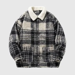 Plaid Sherpa Fleece Coats