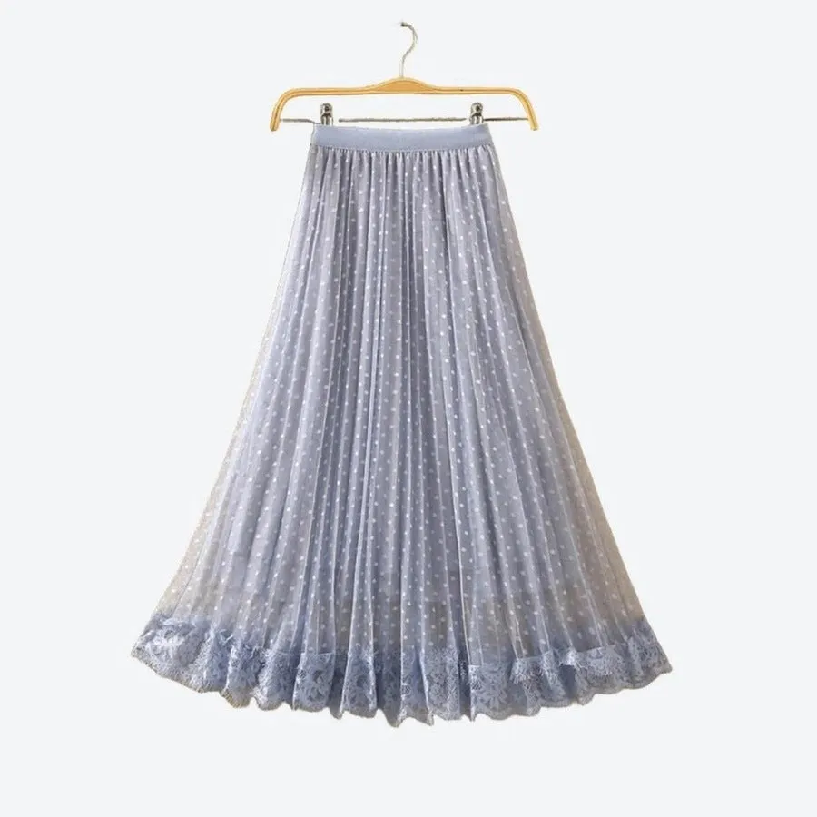 Romantic Tulle A-Line Maxi Skirts