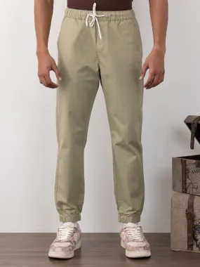 Sage Green Plain Jogger Pants