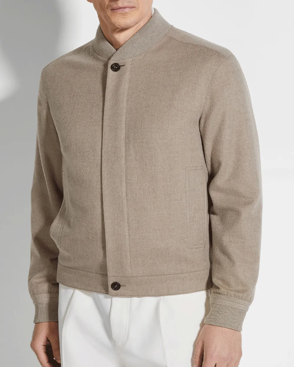 Sand Cashmere Elements Bomber