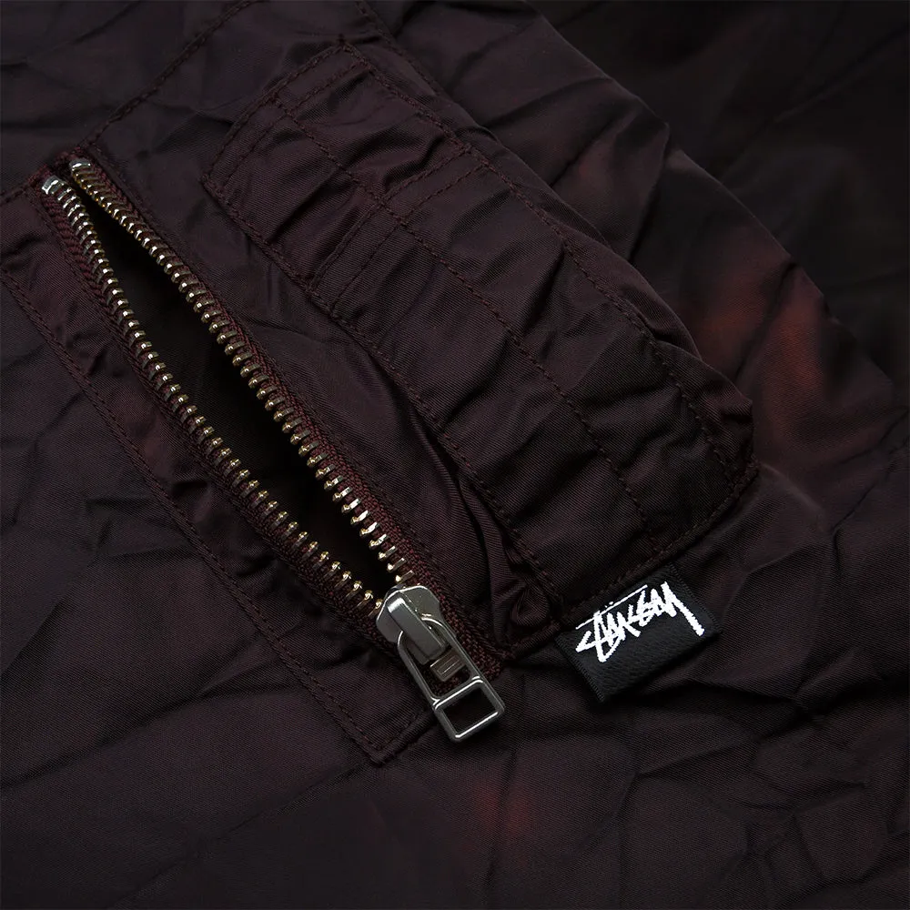 STÜSSY DYED NYLON BOMBER // BROWN