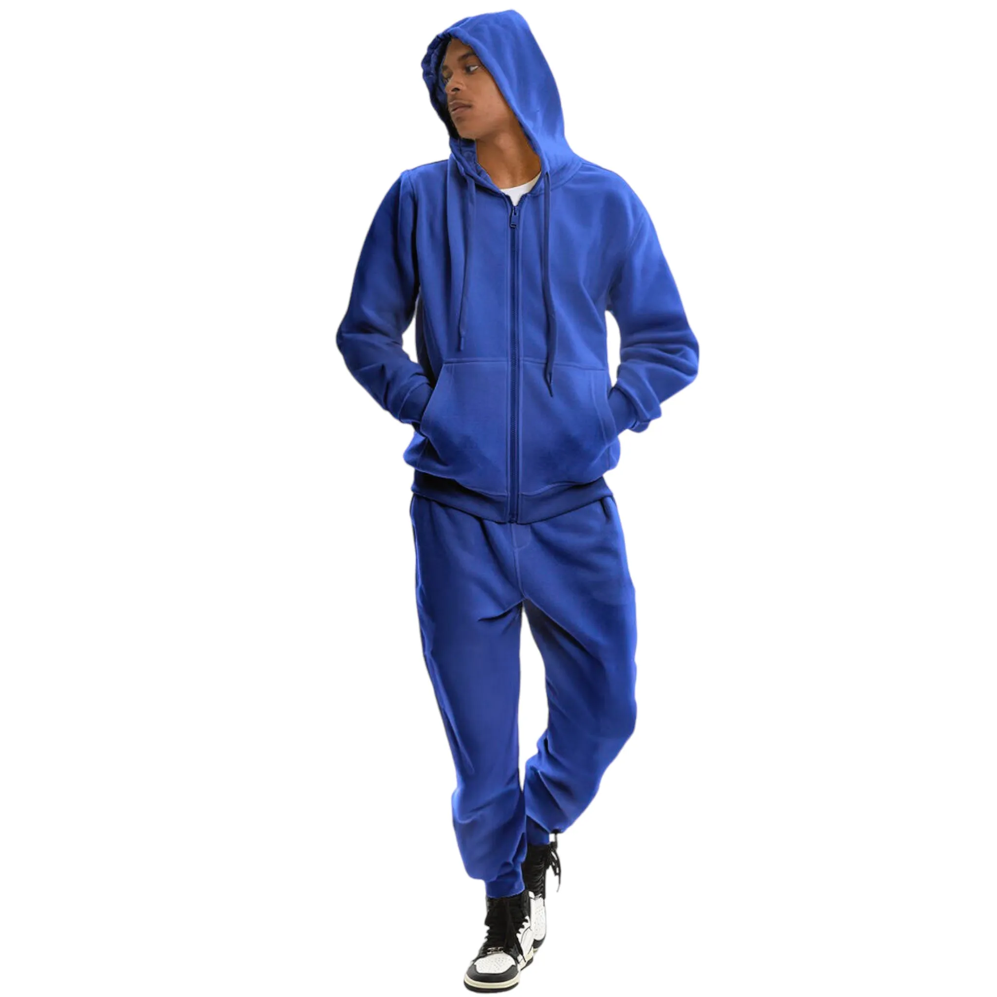 SWITCH: Solid Zip Down Fleece Jogger Set