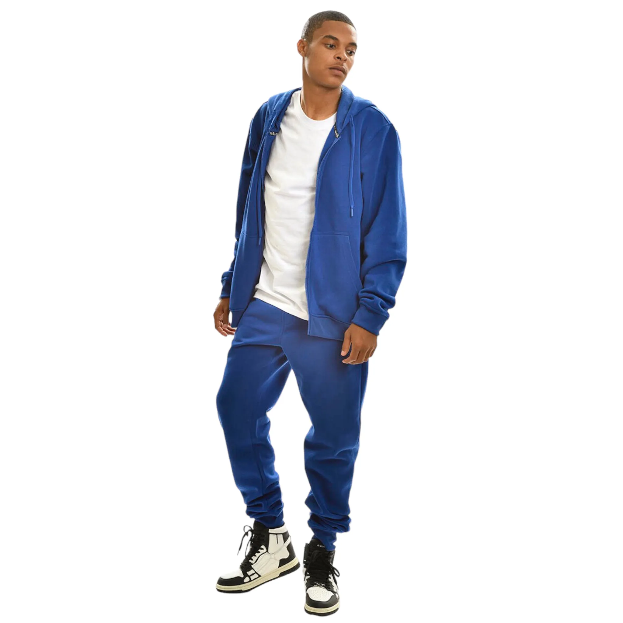 SWITCH: Solid Zip Down Fleece Jogger Set